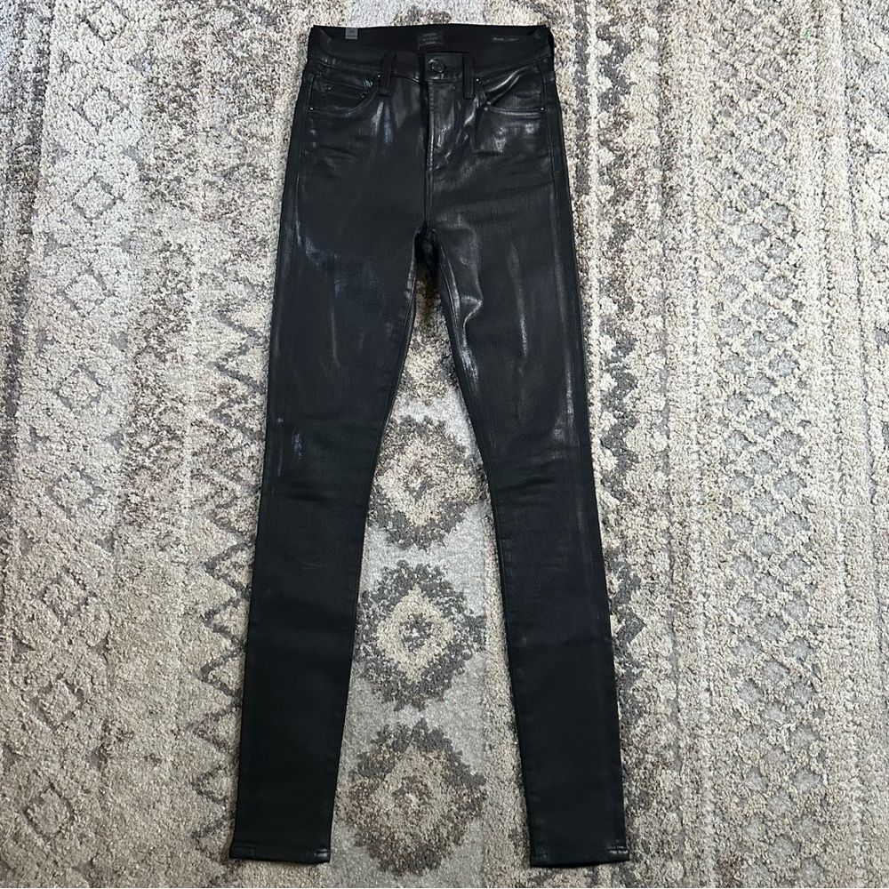 Citizens of Humanity Black Rocket Leatherette High Rise Skinny 24
